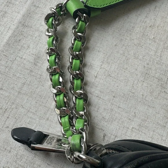 Moschino x Powerpuff Girls Buttercup Crossbody Bag Black Green Leather SS16 - Picture 14 of 17